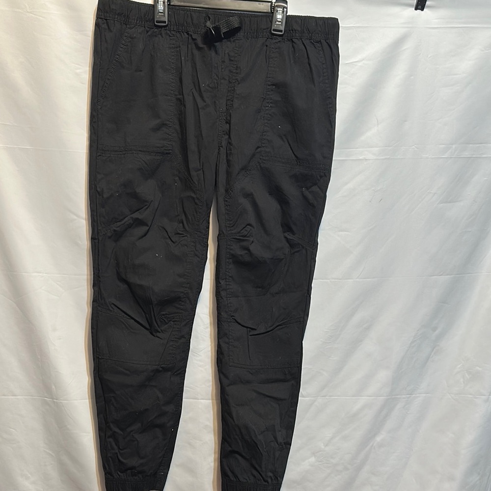 Wonder Nation Black Joggers with Tapered Leg Design